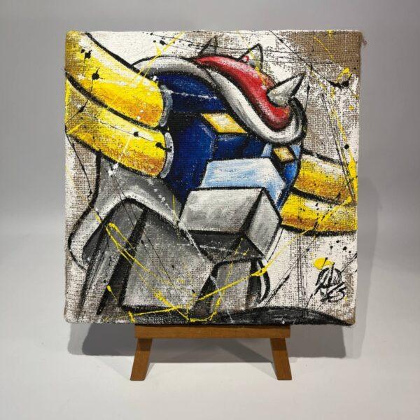 5 tele fatte a mano su Juta Robot Mecha