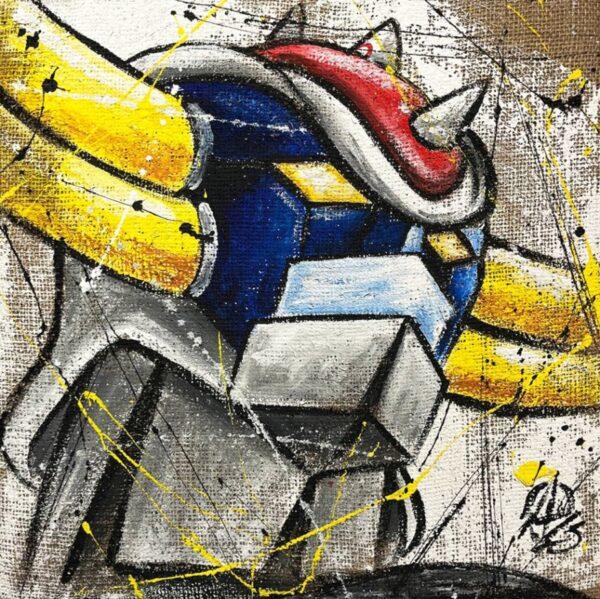 5 tele fatte a mano su Juta Robot Mecha