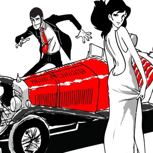 Cuscino Lupin e Fujiko SSK Velluto