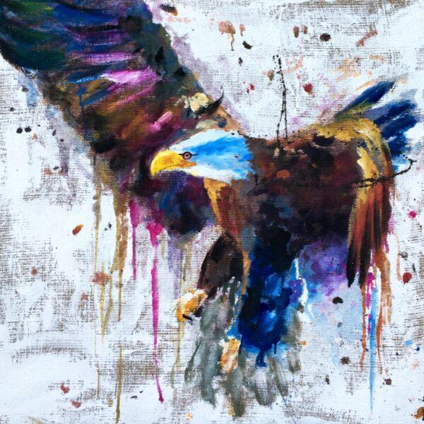 Watercolor Eagle juta