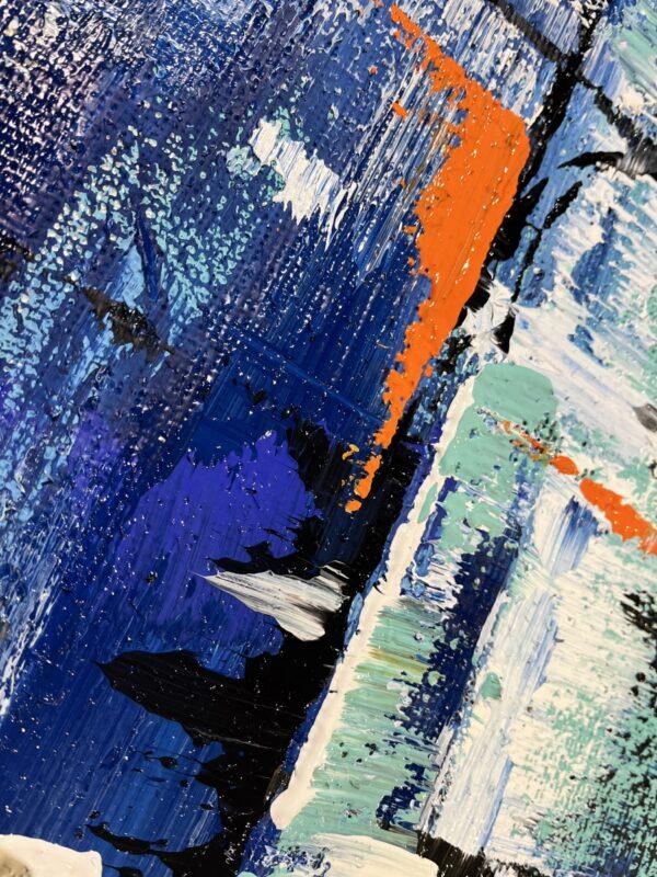 Astratto 017 bruciare tinte fredde rettangolare