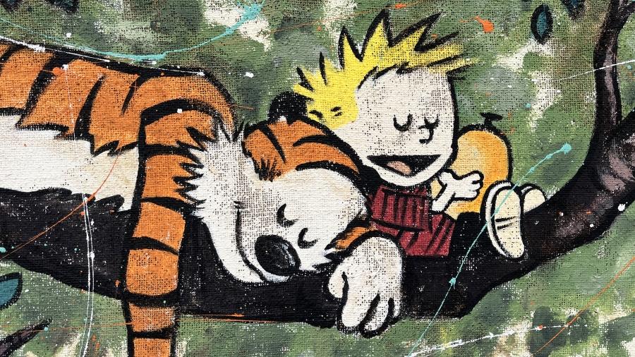 Juta Calvin e Hobbes riposino sul ramo - immagine 2
