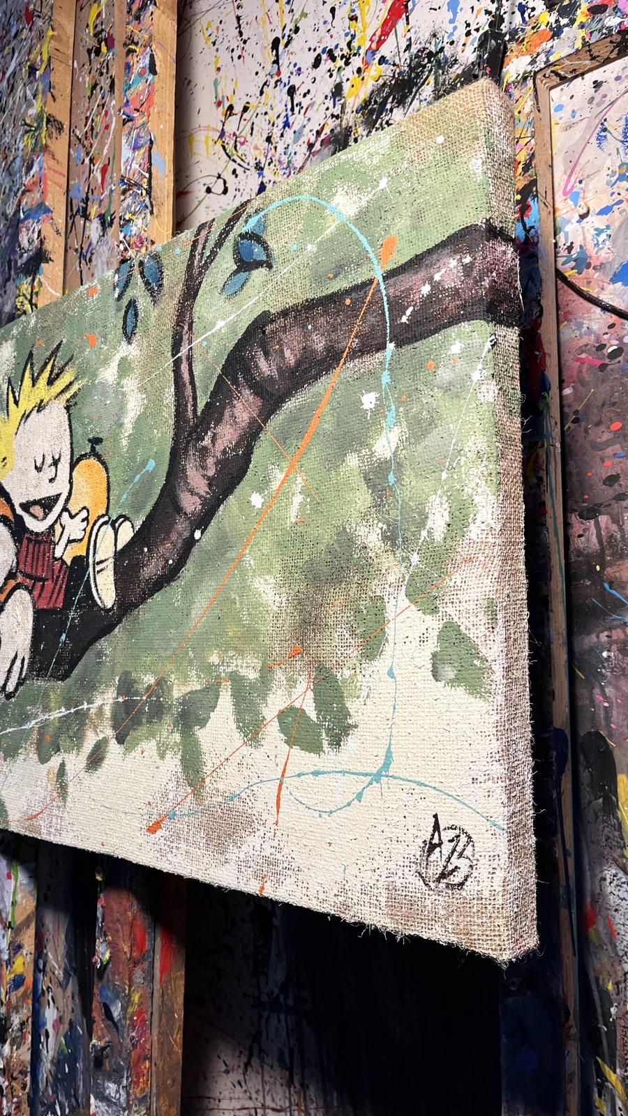 Juta Calvin e Hobbes riposino sul ramo - immagine 6
