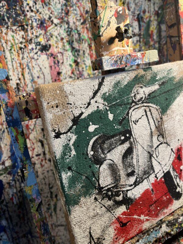 Vespa Sfondo Bandiera 2