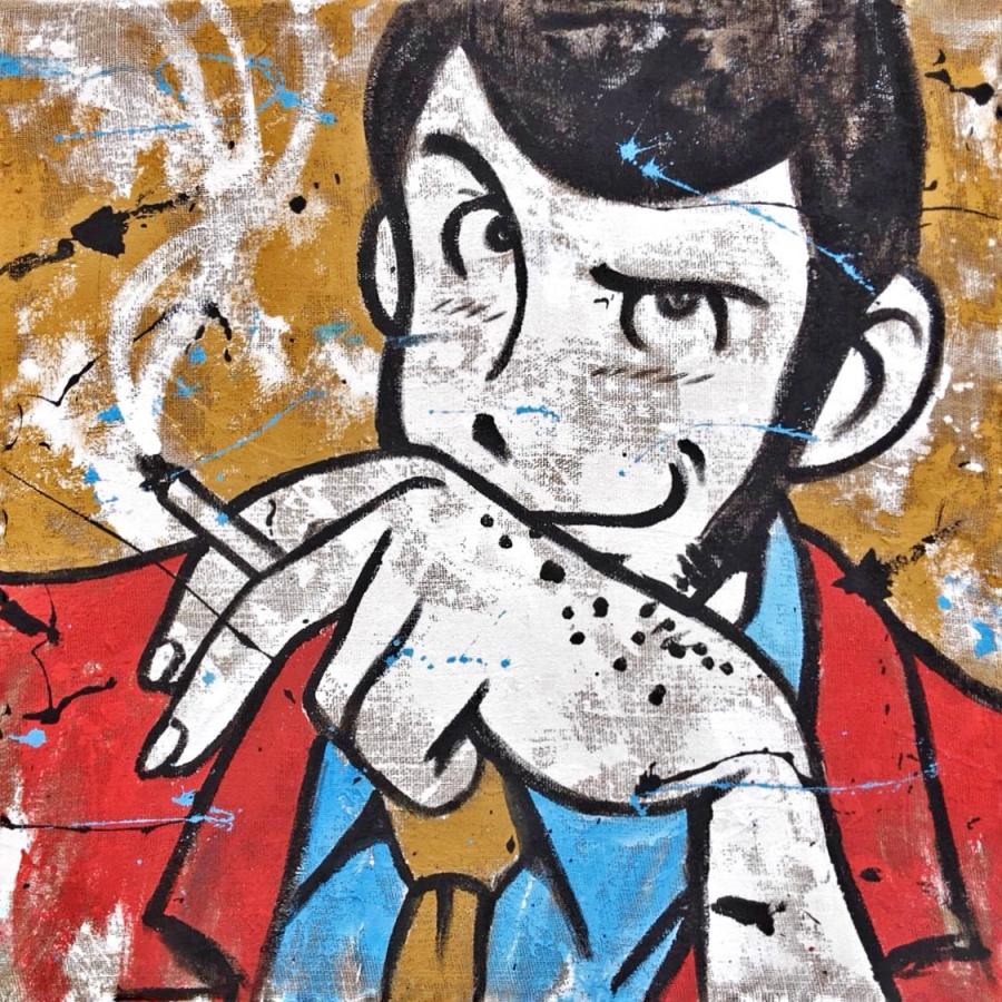 Juta Lupin Sfondo Ocra Smoke