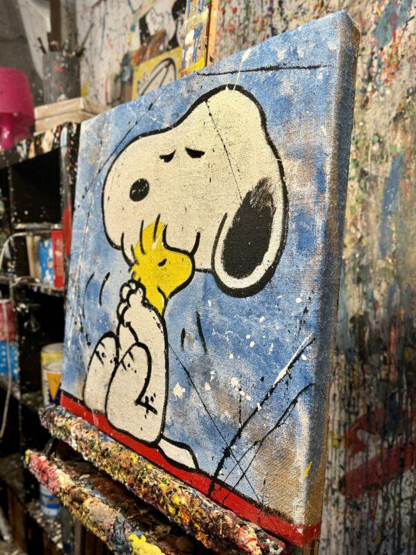 Juta Snoopy e Woodstock Primo Piano Quadrato