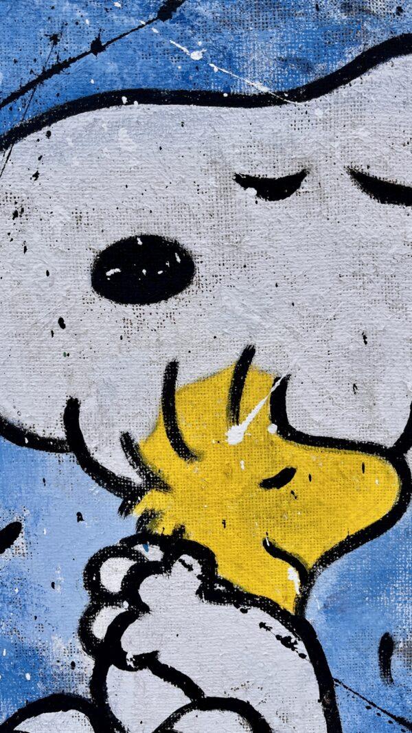 Juta Snoopy e Woodstock Primo Piano Quadrato