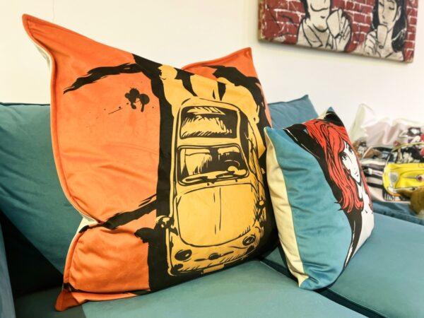 Cuscino Trio Orange Velluto