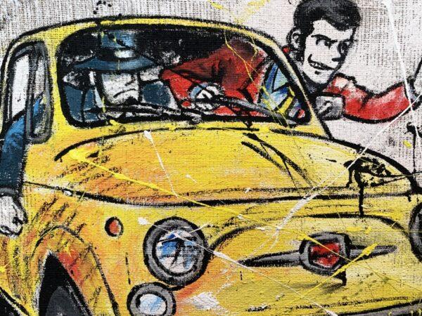 Juta Quadrato Jigen e Lupin nella 500 Gialla