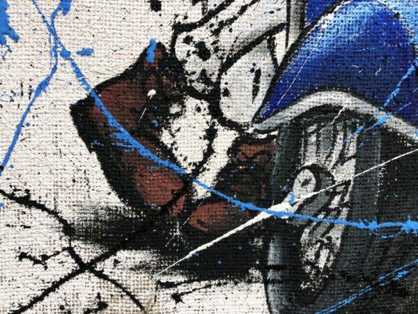 Juta Lupin e Fujiko in Vespa quadrato