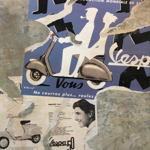 Industrial Vintage Old Poster Vespa