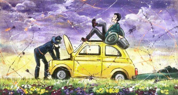 Juta Lupin e Jigen il Castello di Cagliostro al Tramonto