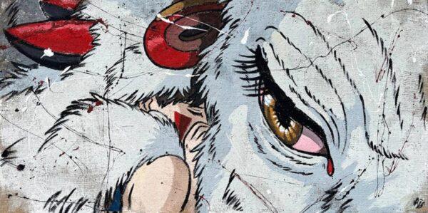 Juta Principessa Mononoke e lupo abbraccio