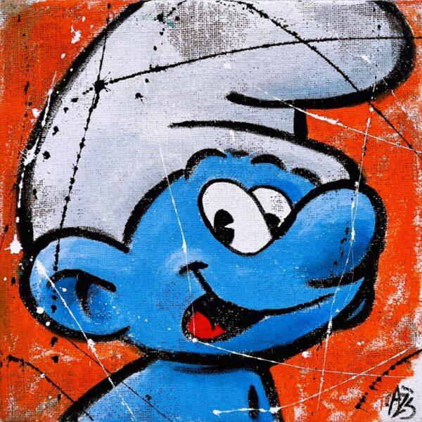 Juta Puffo Innamorato Primo Piano Quadrato