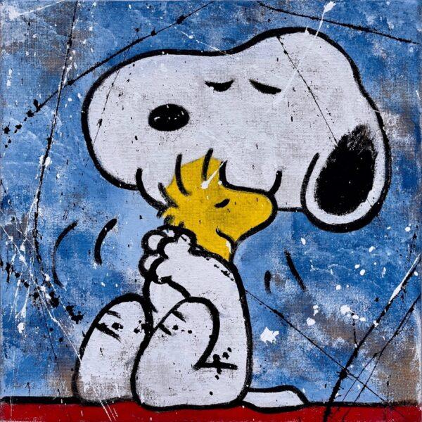 Juta Snoopy e Woodstock Primo Piano Quadrato