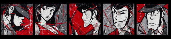 5 tele fatte a mano su Juta originali Serie Lupin Classic