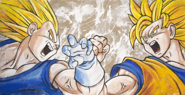 Juta Anime Goku vs Vegeta Pugni