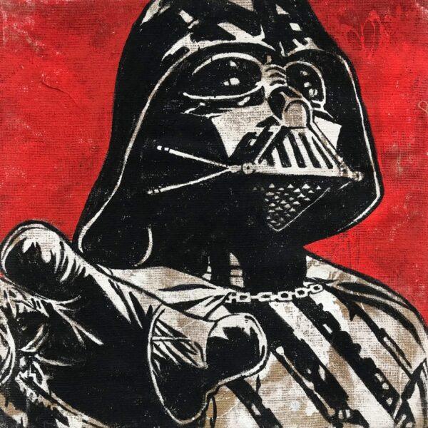 Juta Darth Vader sfondo rosso