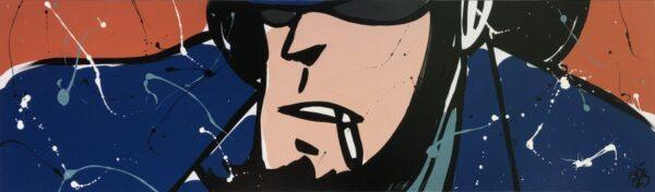 Tela Color Orizzontale Jigen con Schizzi di Colore