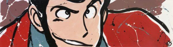Tela Color Orizzontale Lupin con Schizzi Colore