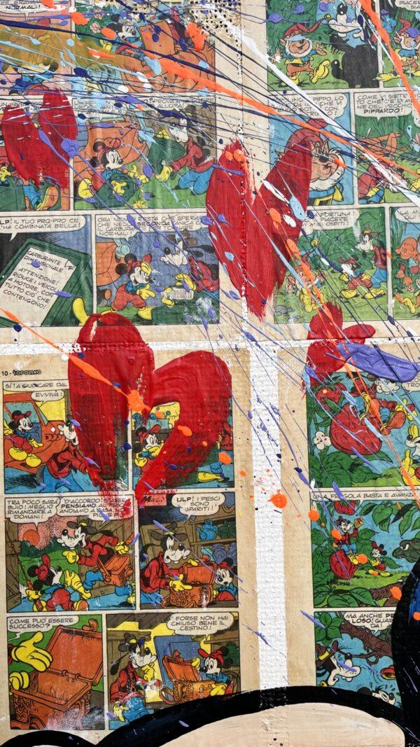 Juta Topolino e Minnie abbraccio sulla Luna