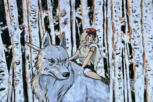 Principessa Mononoke e il suo lupo