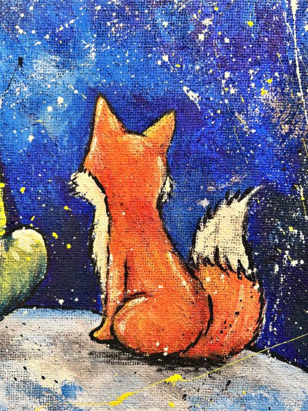 Juta Il Piccolo Principe e la Volpe sulla luna