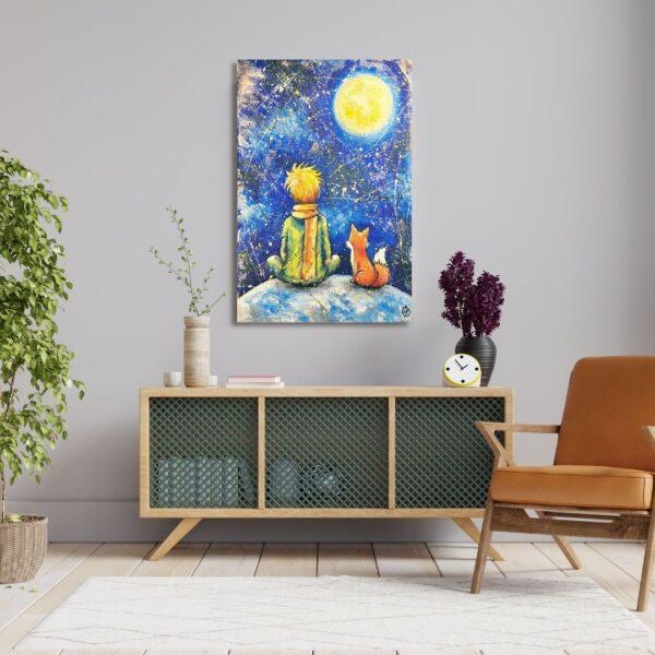 Juta Il Piccolo Principe e la Volpe sulla luna